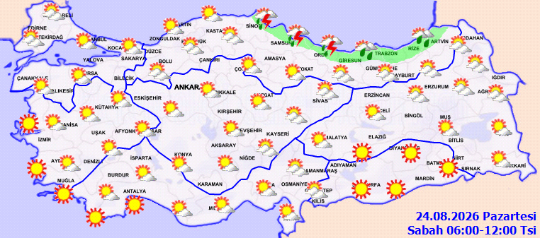 Meteoroloji’den ters köşe rapor! Sıcak hava dalgası teğet geçti, her yerde güneş 5 ilde sağanak var