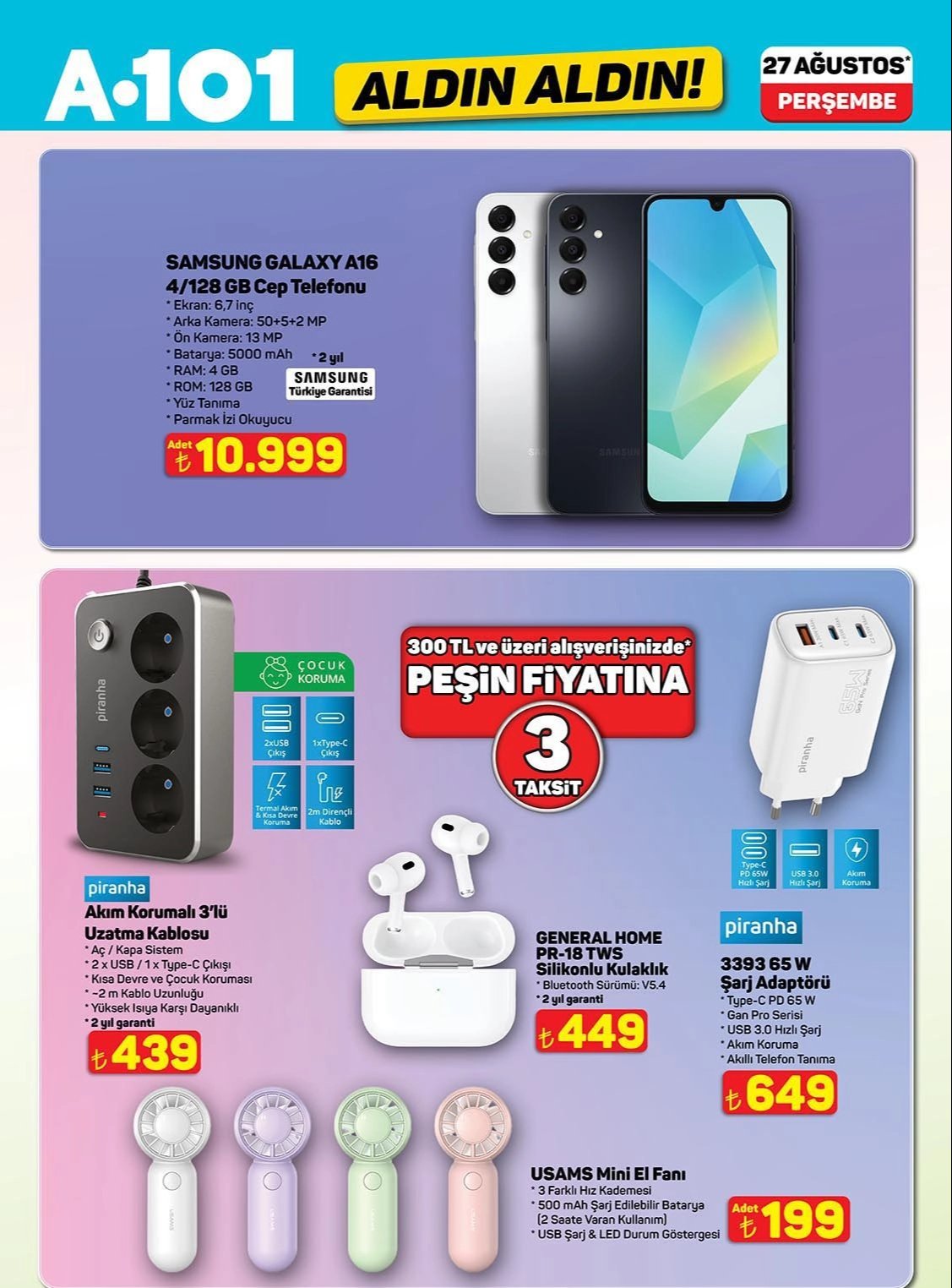A101 aktüel ürünler kataloğu çıktı! A101 Aldın Aldın 27 Ağustos Perşembe aktüel ürünler listesi
