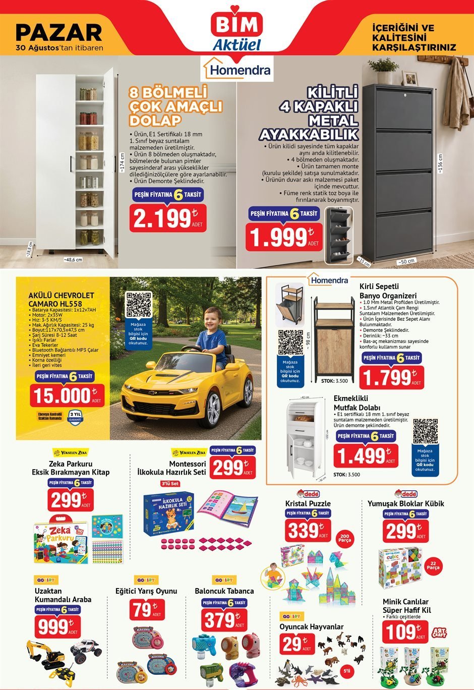 BİM aktüel ürünler 28-30 Ağustos kataloğu  güncellendi! Bimde bu hafta neler var?