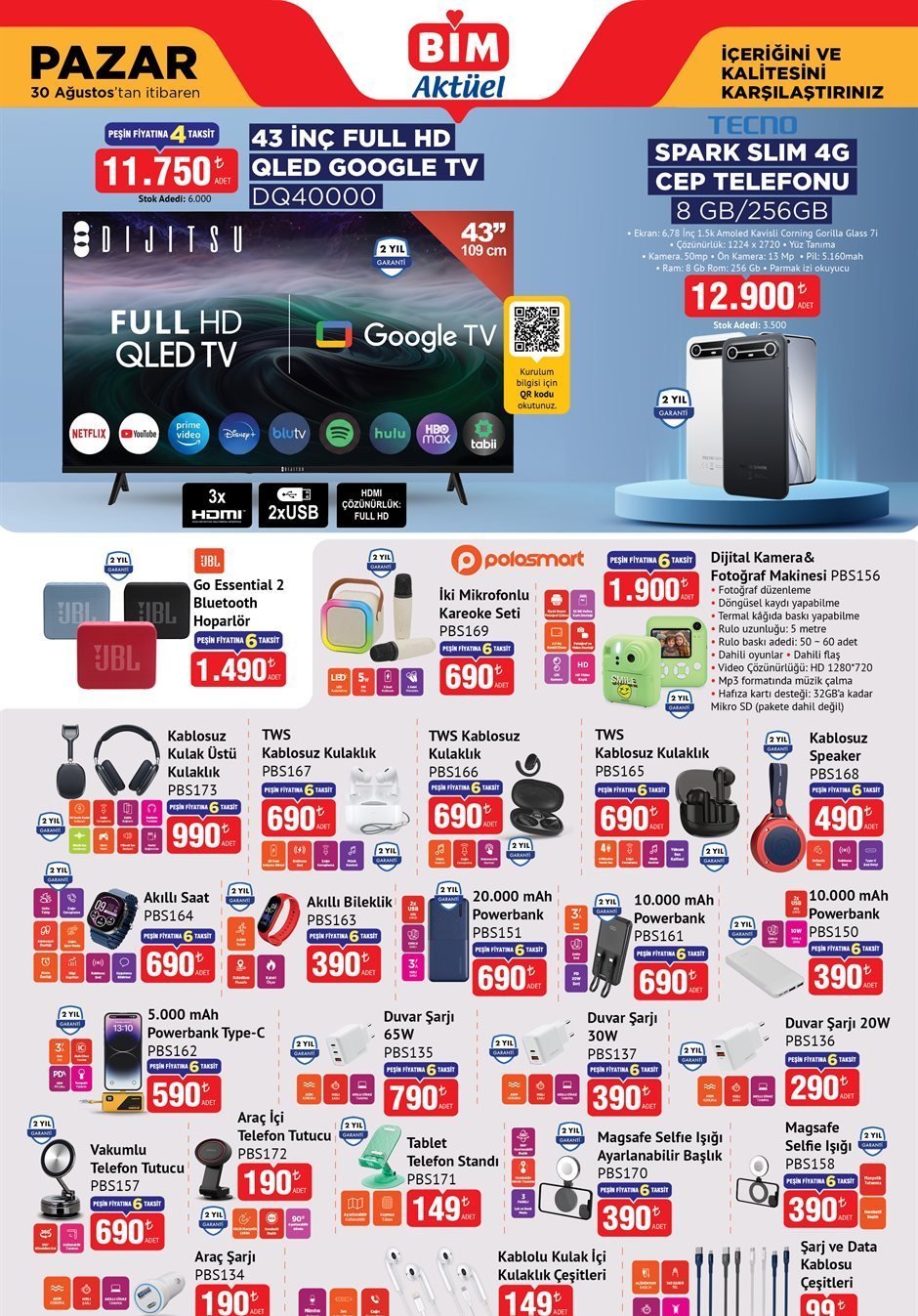 BİM aktüel ürünler 28-30 Ağustos kataloğu  güncellendi! Bimde bu hafta neler var?