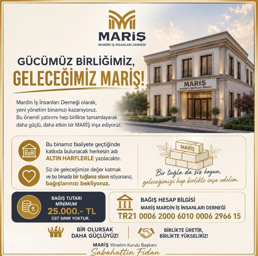 MARİŞ’ten İstanbul’a Mardin imzası! Yeni merkez binası şehrin mimarisini yansıtacak
