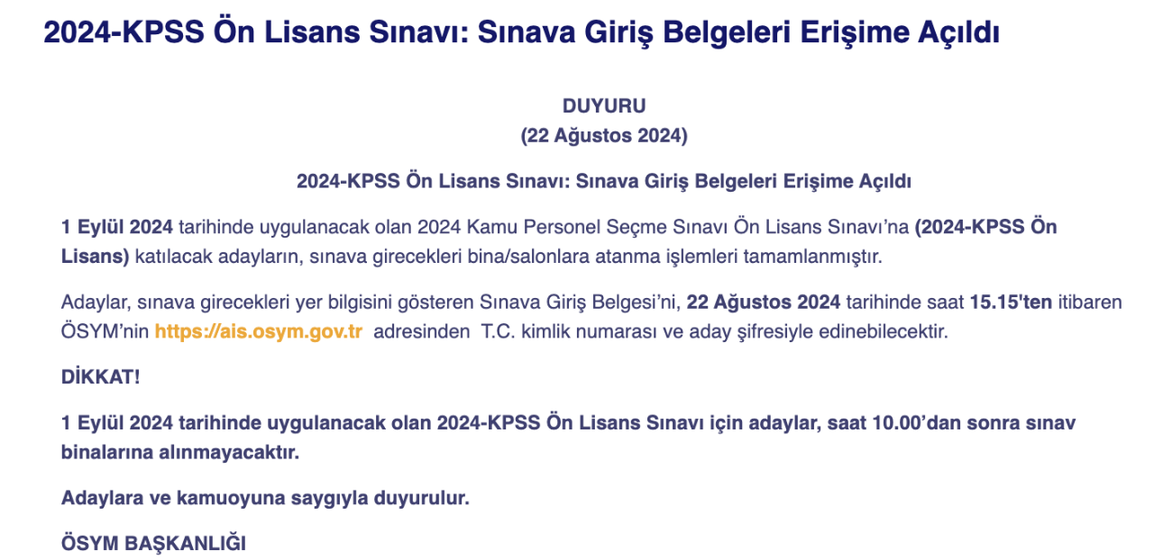 Ortaöğretim KPSS başvuruları başladı! Sınav yerleri ne zaman belli olacak, sınav giriş belgeleri ne zaman açıklanacak?