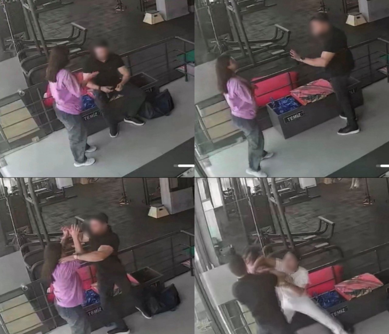 Spor salonunda kadının boğazını sıktı! Kan donduran anlar