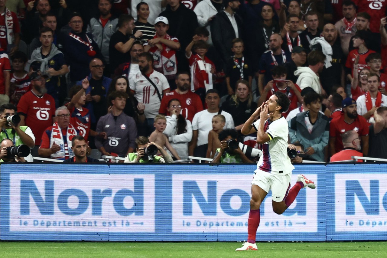 Marquinhos'un gol sevinci