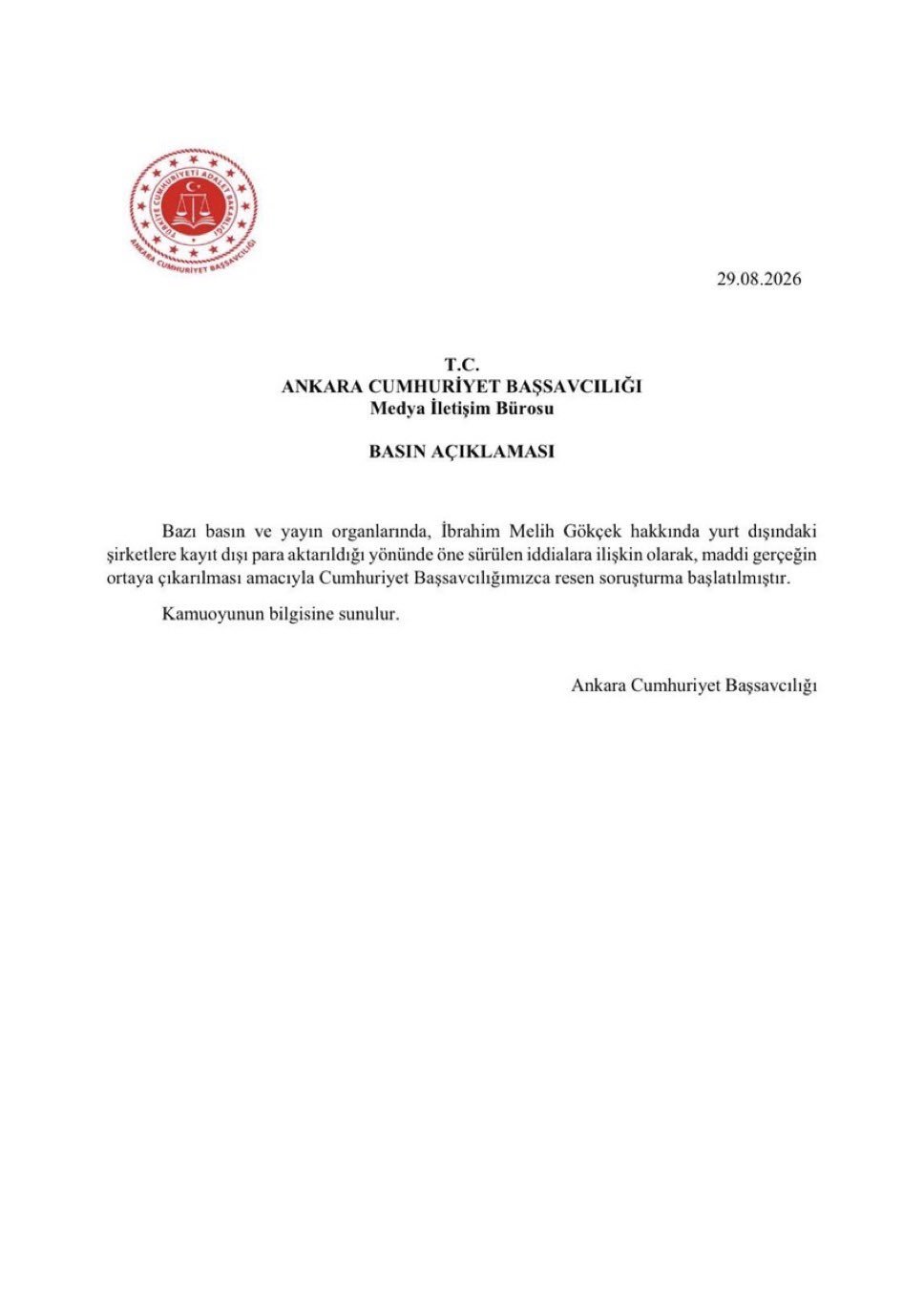 Melih Gökçek hakkında soruşturma başlatıldı!