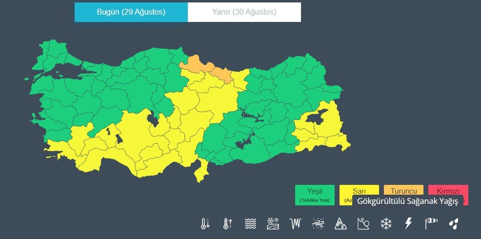 Meteoroloji tek tek paylaştı: 26 kente sarı ve turuncu kodlu uyarı! İstanbul için de saat verildi