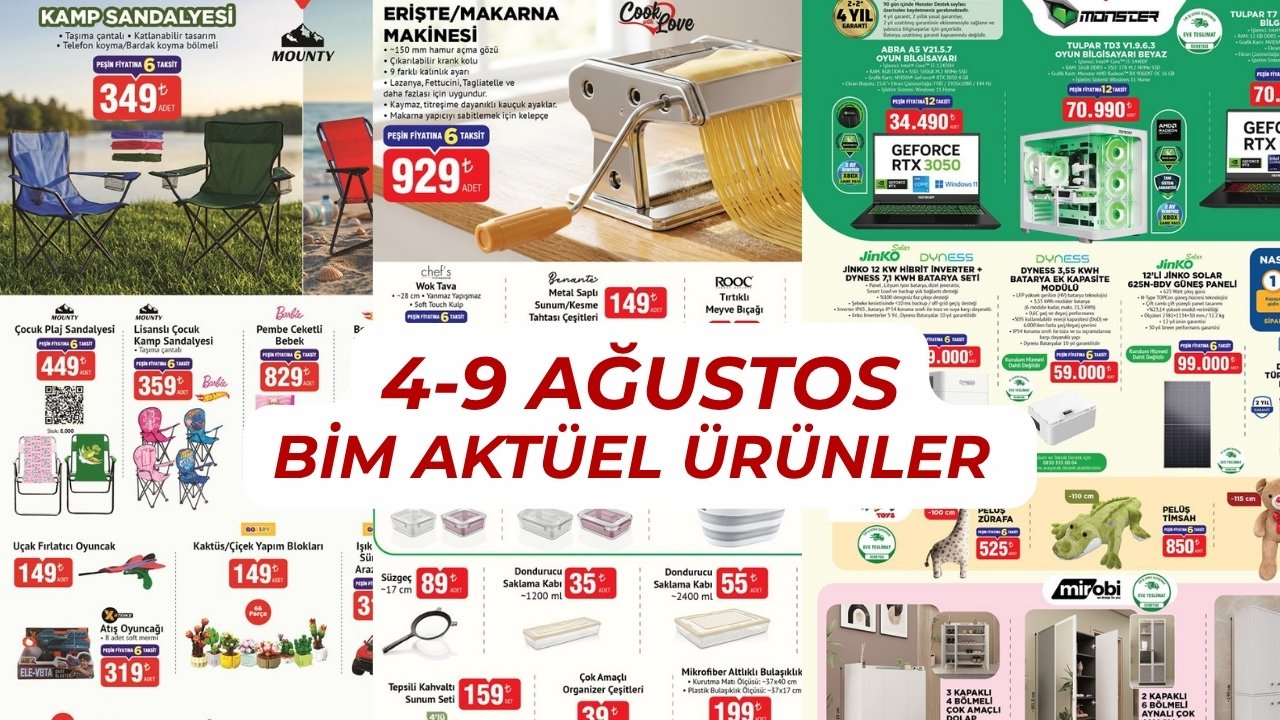 BİM aktüel ürünler 4-5-7-9 Ağustos kataloğu güncellendi! BİM'e bu hafta neler geliyor?