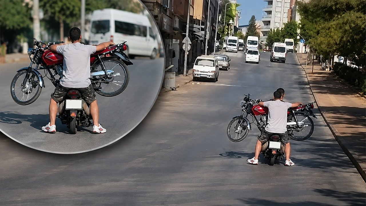 Gaziantep'te akılalmaz görüntü! Motosiklet üzerinde motosiklet taşıdılar