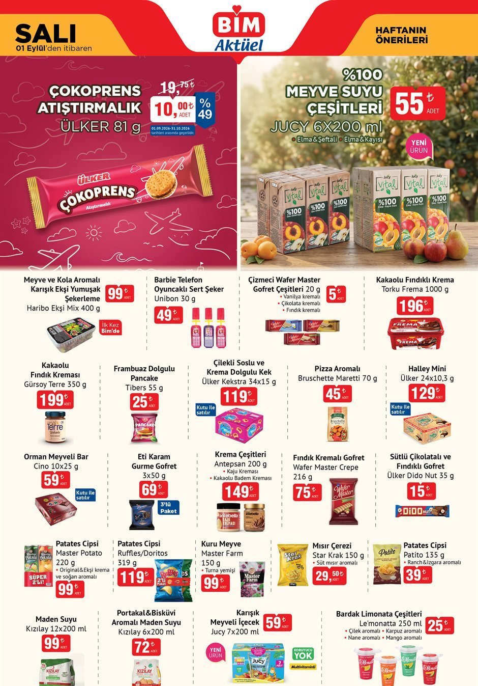 BİM aktüel ürünlerde bu hafta neler var? 1-2-4 Eylül BİM aktüel ürünler kataloğu tam liste