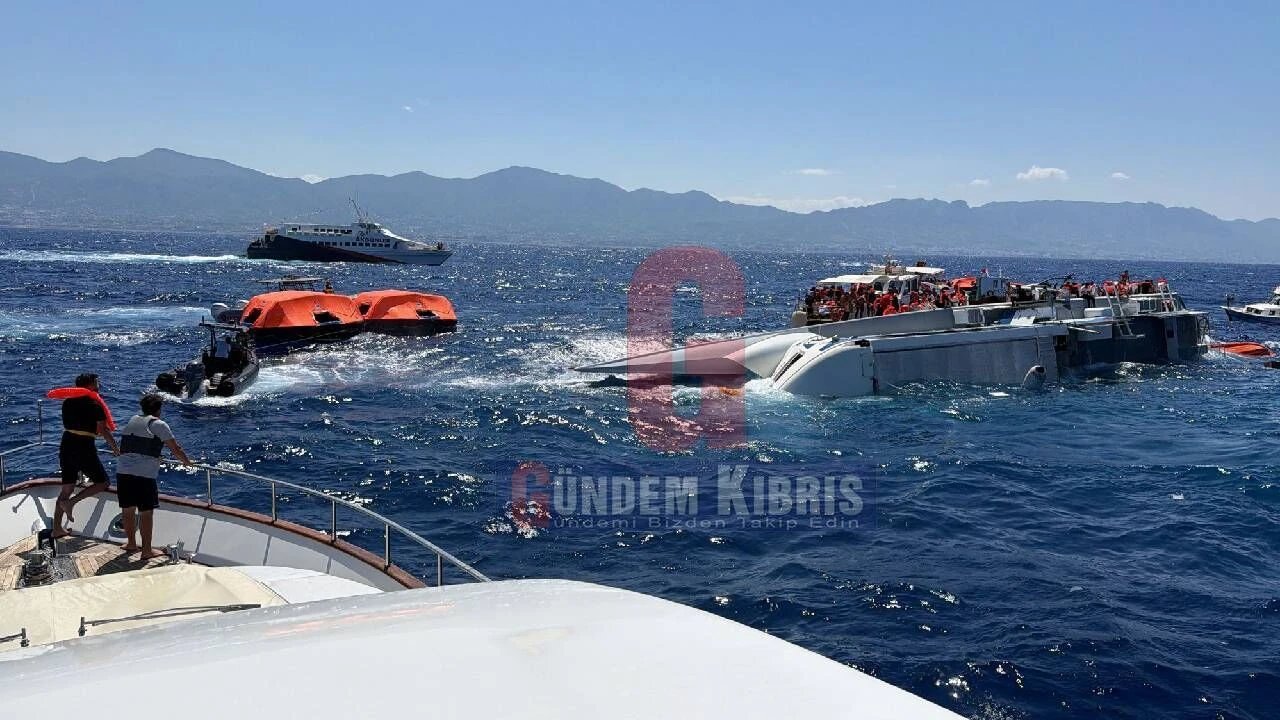 KKTC'de 267 kişinin bulunduğu yolcu gemisi alabora oldu!