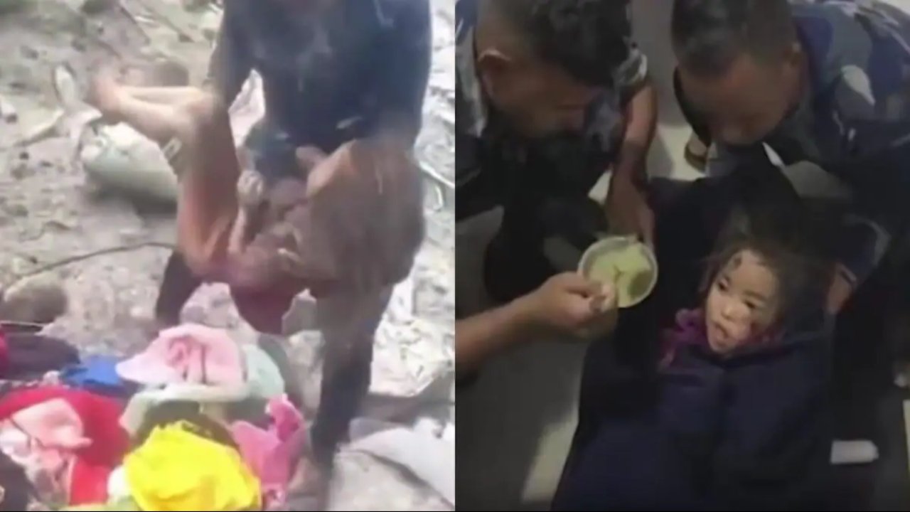 Nepal'de inanılmaz kurtuluş! 6 yaşındaki kız 3 gün sonra enkazdan çıkarıldı