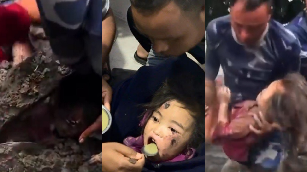 Nepal'de inanılmaz kurtuluş! 6 yaşındaki kız 3 gün sonra enkazdan çıkarıldı