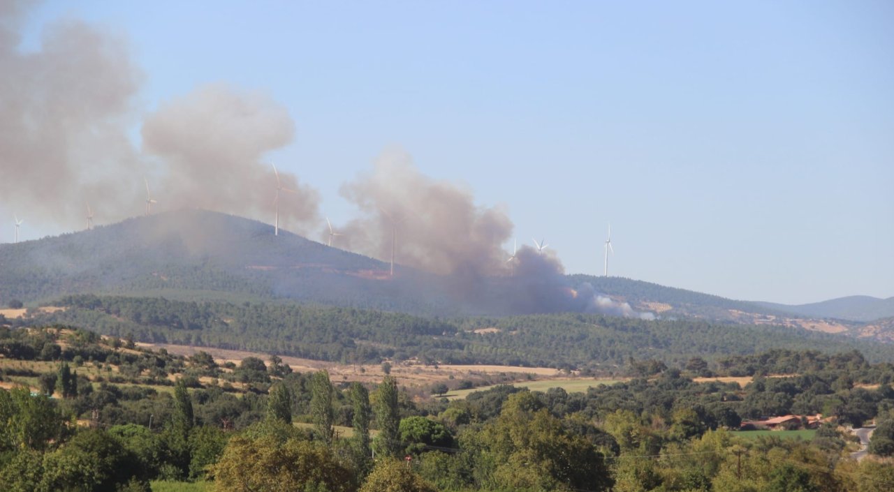 Çanakkale'de korkutan yangın! Ekipler devrede