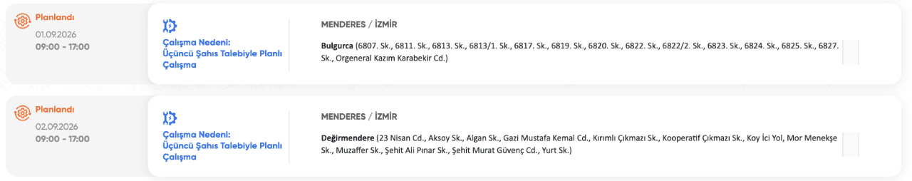 İzmir elektrik kesintisi 1-2 Eylül! GDZ Elektrik planlı kesintisi (Bornova, Bayraklı, Karşıyaka, Karaburun, Bayındır, Dikili, Buca, Çeşme)