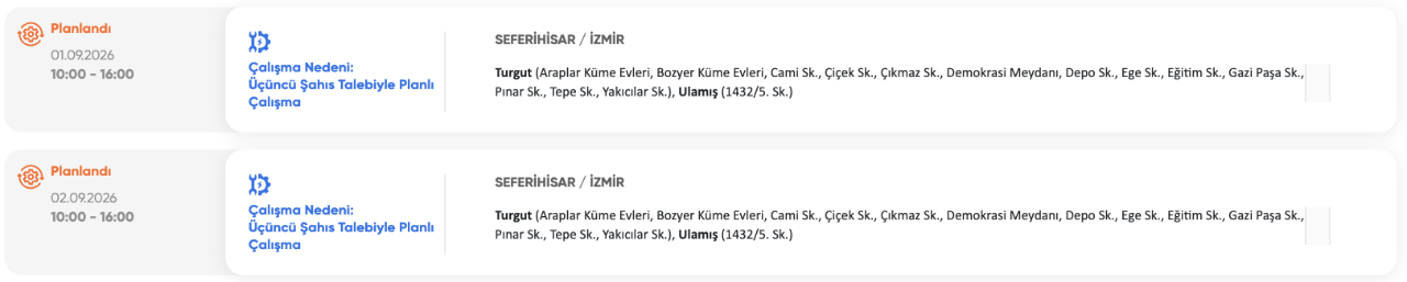 İzmir elektrik kesintisi 1-2 Eylül! GDZ Elektrik planlı kesintisi (Bornova, Bayraklı, Karşıyaka, Karaburun, Bayındır, Dikili, Buca, Çeşme)