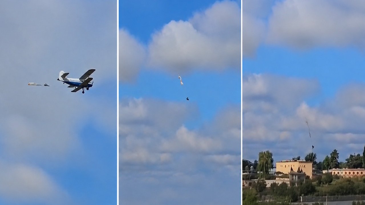 Hava gösterisinde trajedi! Paraşütçü gözler önünde yere çakıldı