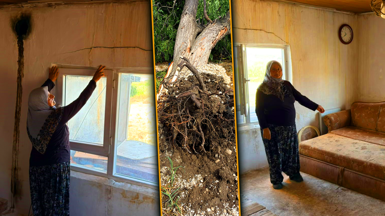 Korkudan eve giremiyorlar! Felakette evsiz kalan aile bahçede yaşıyor! ‘Sofra bezi gibi silkeledi bizi’