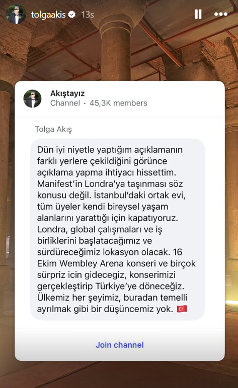 Tolga Akış'ın açıklaması