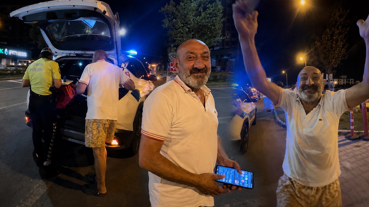 Ehliyetsiz ve alkollü sürücünün rahat tavırları şaşırttı