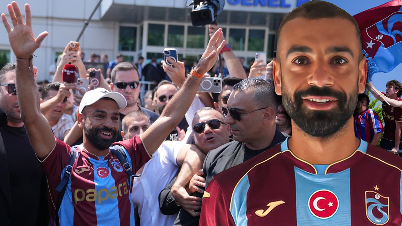 Salah, Trabzonspor formasını giydi: Taraftarla üçlü çekti