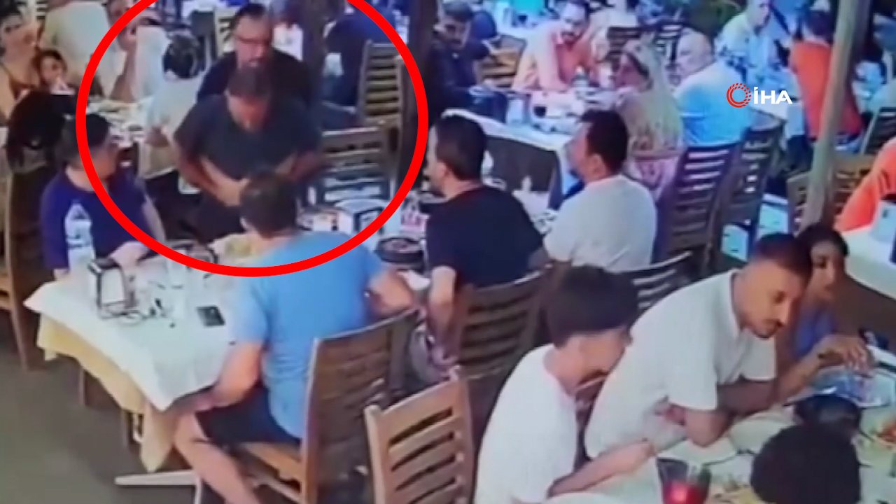 Restoranda ölümden döndü! Hayat kurtaran müdahale güvenlik kamerasında