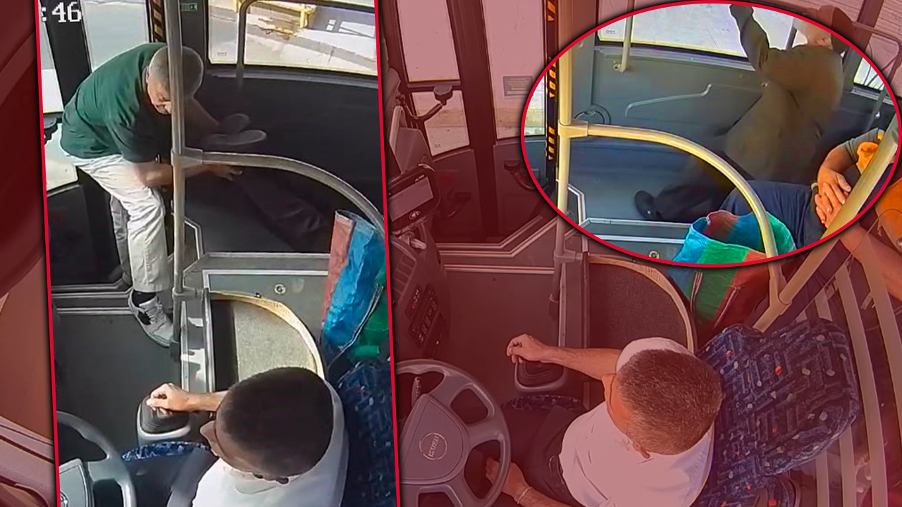 Saniyeler içinde yere yığıldı! Fenalaşan yolcuyu kurtarma çabası kamerada 