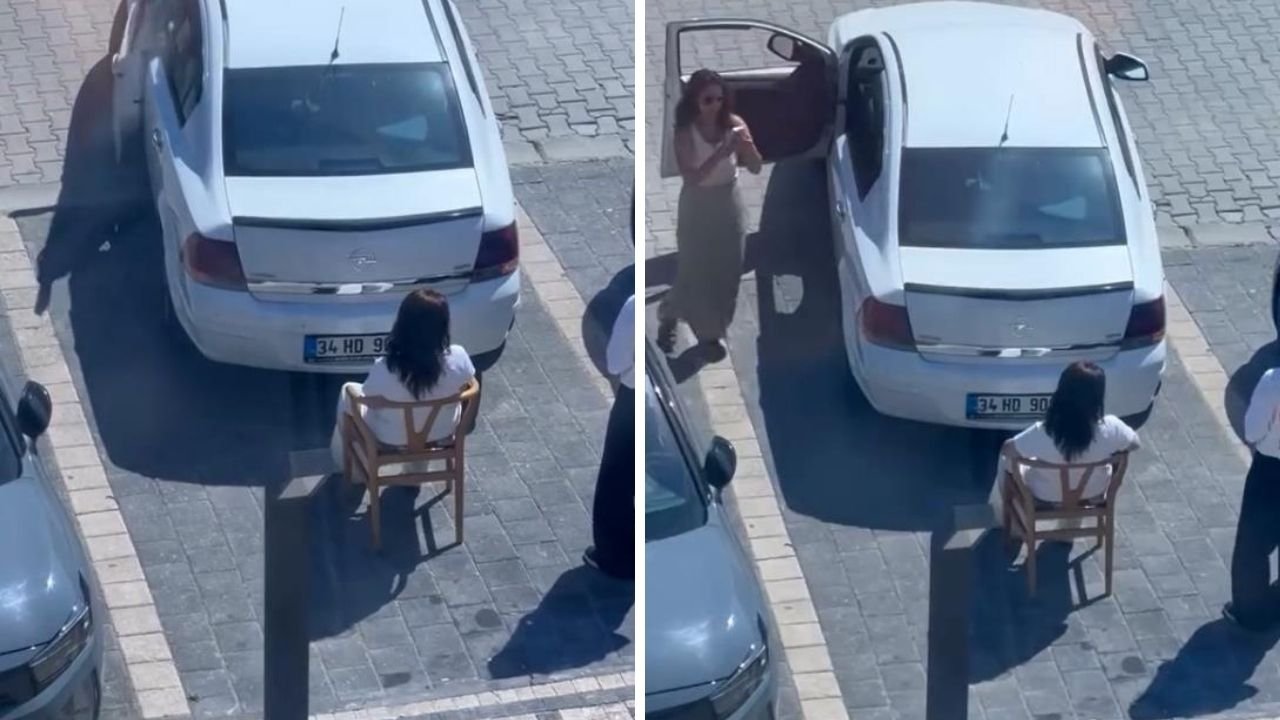 Yalova'da ilginç görüntü! Park edilmemesi için yaptığına bakın