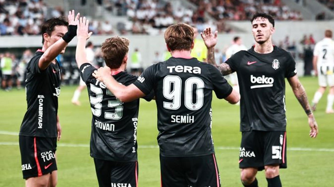 Beşiktaş, 10 kişiyle Çekya'da avantajı kaptı! Avrupa'da 100. galibiyet
