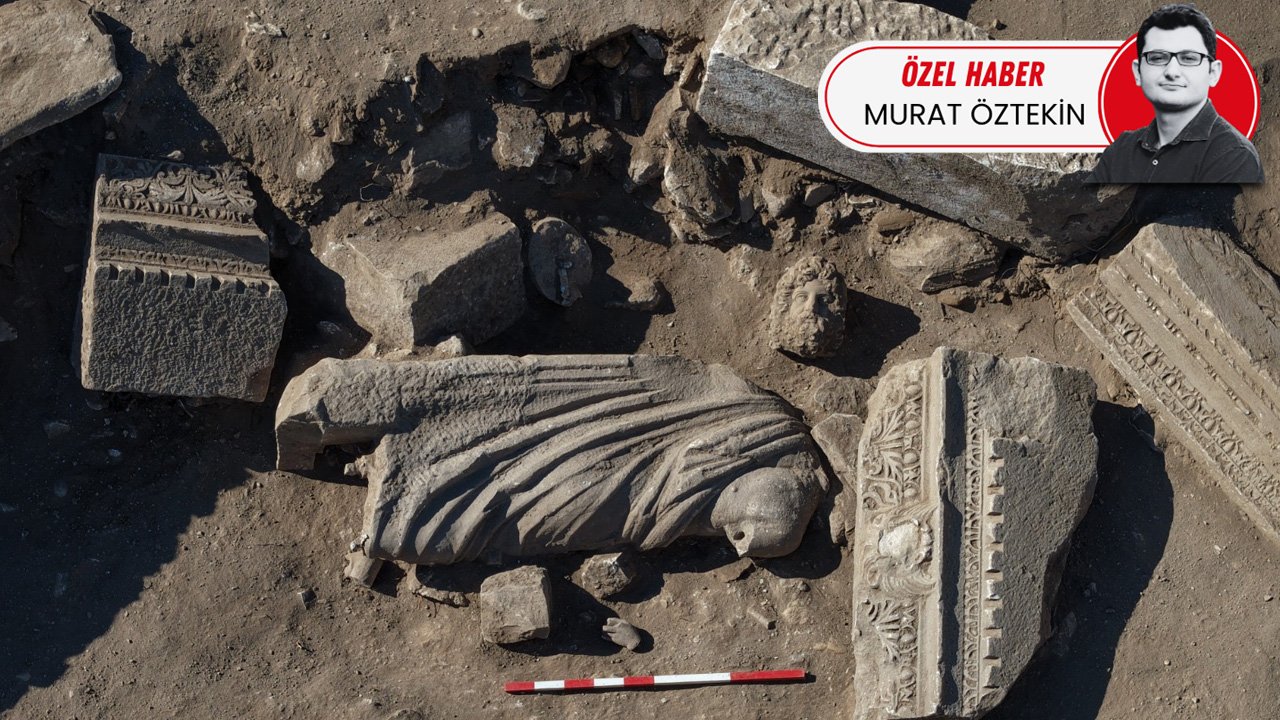 Aspendos’ta yeni keşif! Şifa bulmayı anlatan 1.800 yıllık heykel