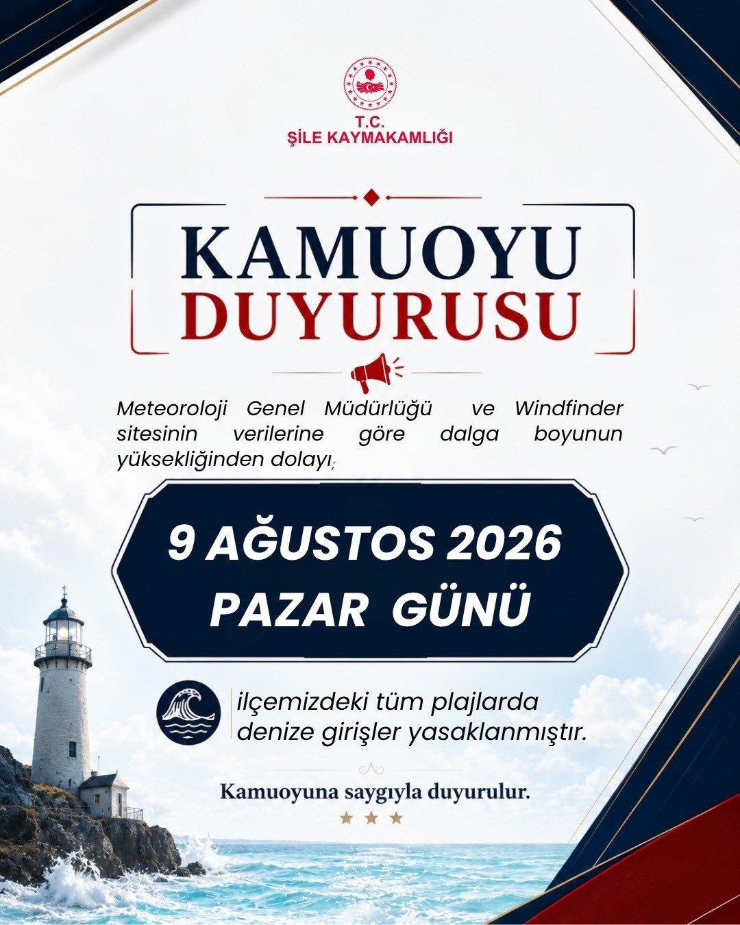 9 Ağustos Şile'de denize girmek yasak mı? Şile Kaymakamlığı duyurdu
