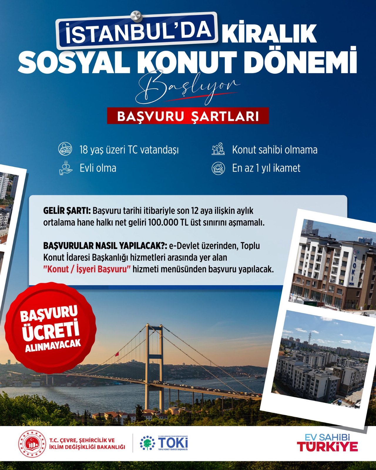 TOKİ’nin sosyal konutları için kiralar ve başvuru şartları açıklandı... İstanbuldaki kiralar ne kadar olacak?