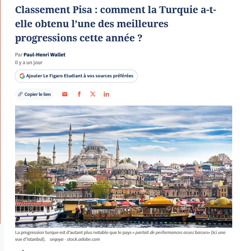 Türkiye PISAda Fransayı solladı!  Bizi her alanda geçtiler  diye sitem ettiler