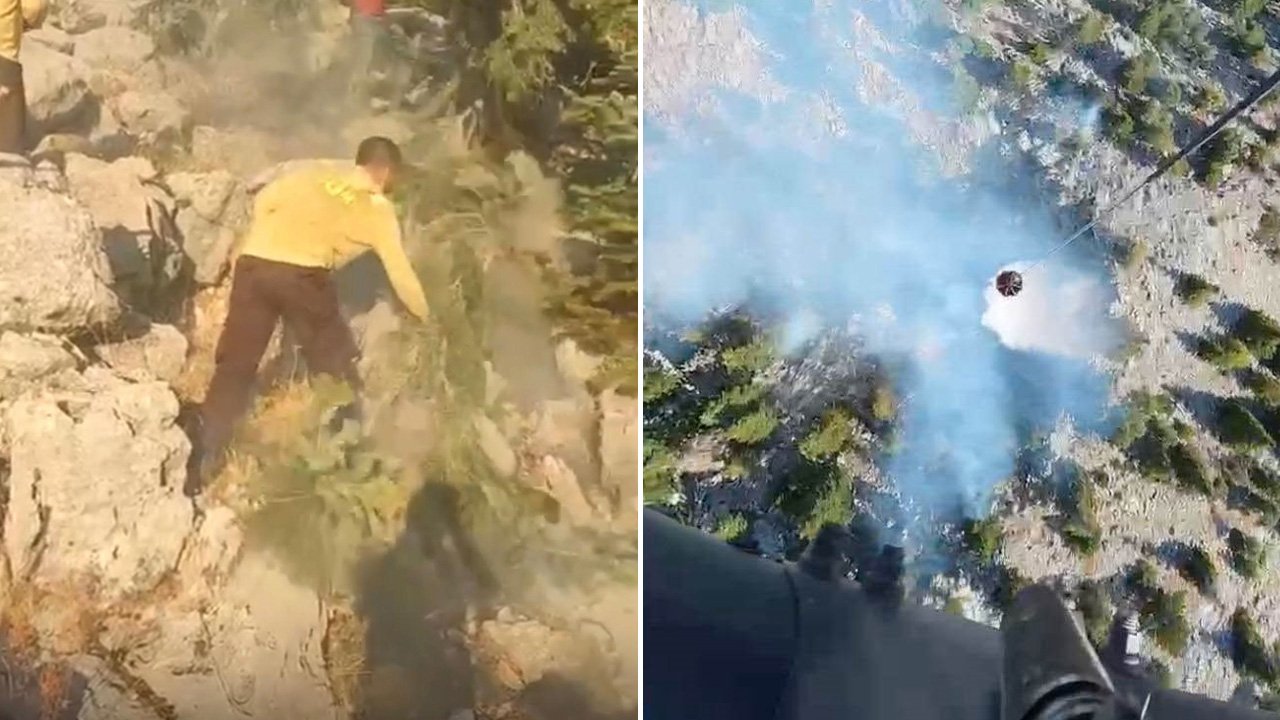 Antalya'da orman yangını! Ekipler bölgeye 2 saatte ulaşabildi