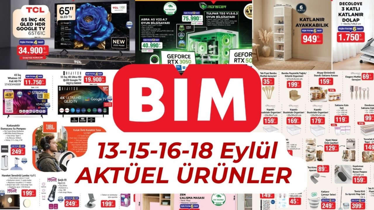 Bim aktüel 13-15-16-18 Eylül kataloğu çıktı! Bim'de bu hafta neler var?