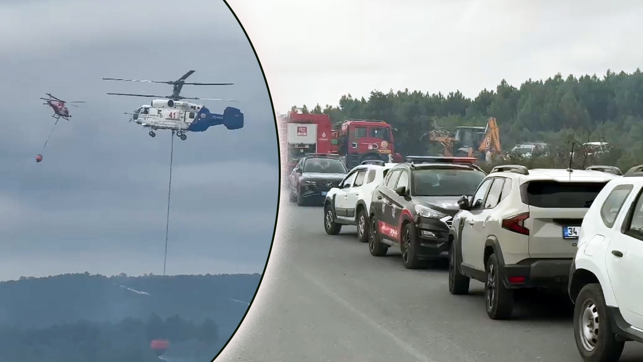 Arnavutköy'de ormanda yangın paniği! Alevler 1 saat sonra söndürüldü 