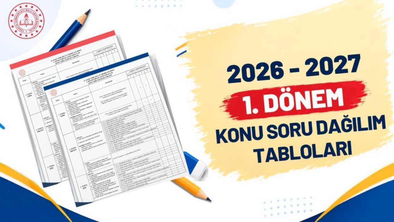 MEB duyurdu: 1.dönem ortak yazılı sınavlarının konu soru dağılım tabloları yayımlandı