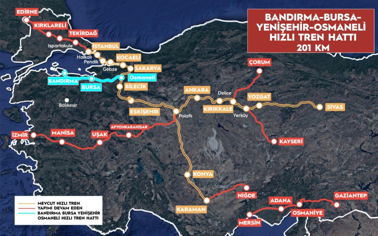 Bursa hızlı tren ne zaman açılacak? Bursa YHT durak listesi ve güzergahı
