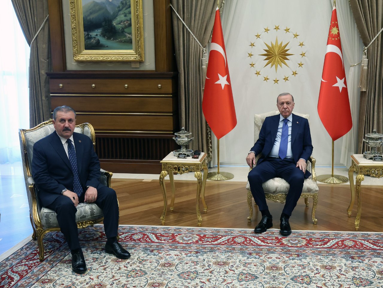Cumhurbaşkanı Erdoğan, BBP lideri Destici ile görüştü