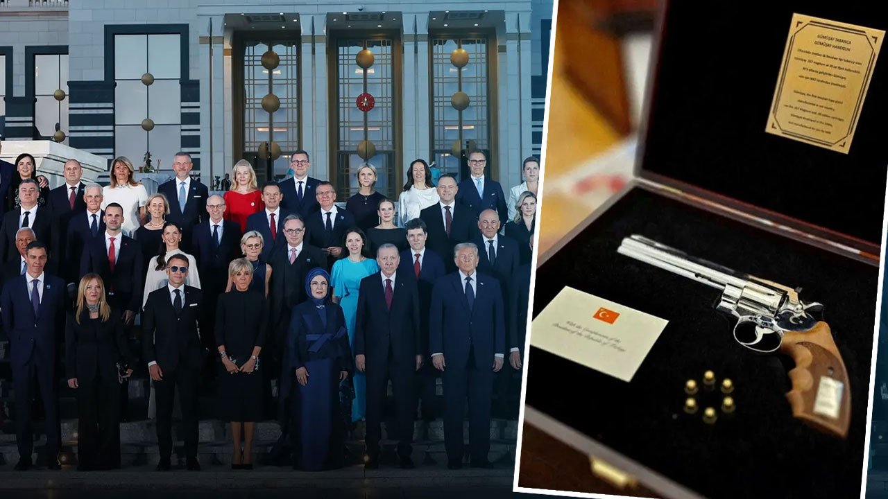 NATO Zirvesi'nde liderlere silah hediye etmişti... Erdoğan, detayları ilk kez anlattı!