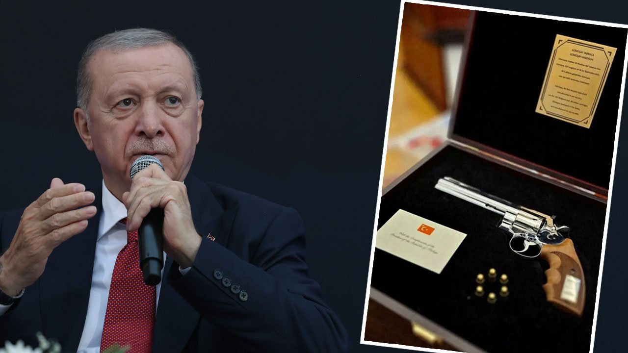 NATO Zirvesi'nde liderlere silah hediye etmişti... Erdoğan, detayları ilk kez anlattı!
