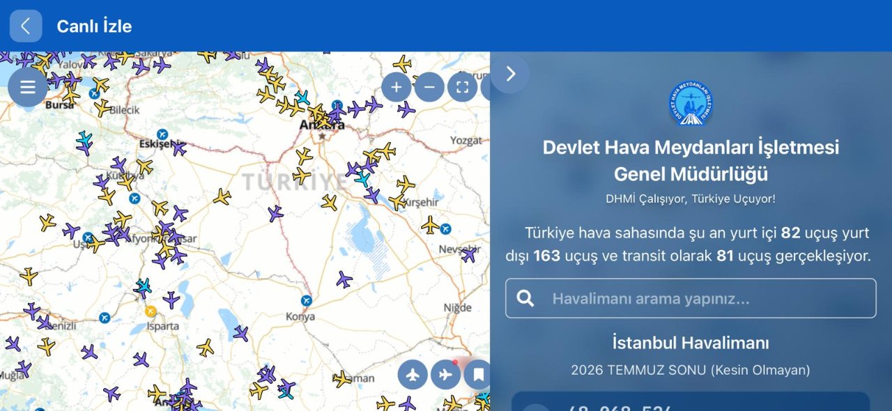 52 havalimanının dijital rehberi  cep te! Aylık 2 GB ücretsiz internet de var