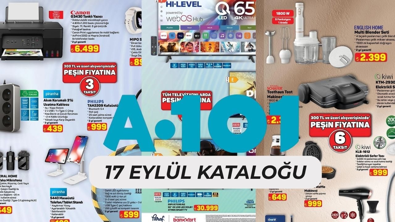 A101 aktüel ürünler 17 Eylül 2026 kataloğu çıktı! A101'de bu hafta hangi ürünler var?