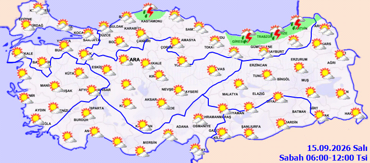 Bugün hava nasıl olacak, yağmur var mı? 15 Eylül İstanbul, Ankara, İzmir, Bursa ve Antalya hava durumu