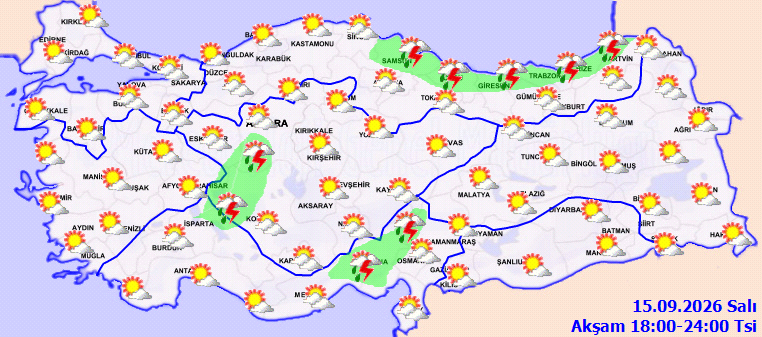 Bugün hava nasıl olacak, yağmur var mı? 15 Eylül İstanbul, Ankara, İzmir, Bursa ve Antalya hava durumu