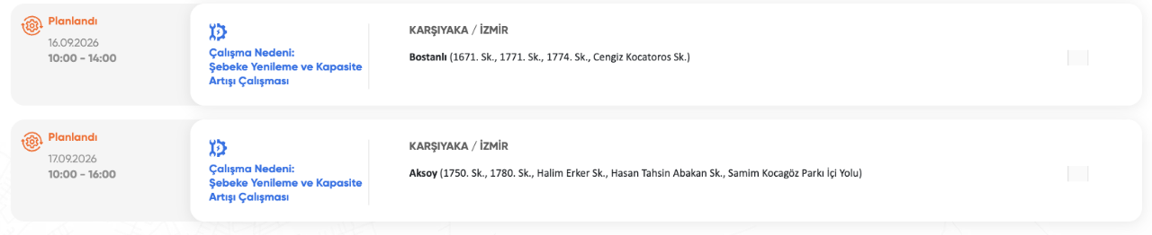 İzmir elektrik kesintisi 16-17 Eylül! GDZ Elektrik Ödemiş, Ödemiş, Kiraz, Urla, Çeşme, Bayındır, Bergama planlı kesinti listesi