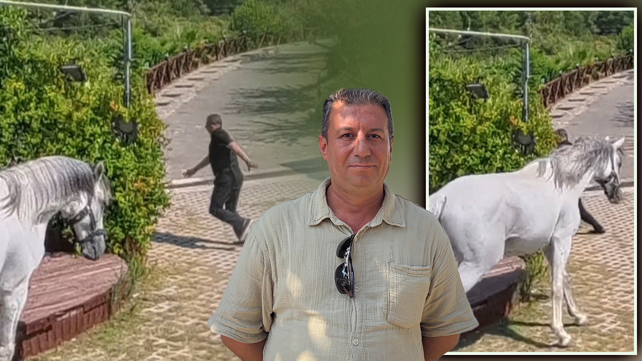Klip çekiminde korku dolu anlar! At üzerine geldi, ezilmekten saniyelerle kurtuldu 