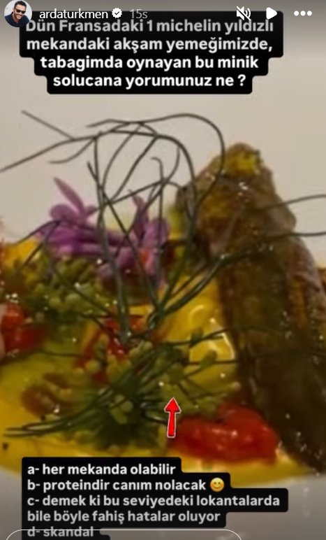 Arda Türkmen gözlerine inanamadı! Michelin yıldızlı restoranda tabağından solucan çıktı