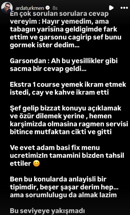 Arda Türkmen gözlerine inanamadı! Michelin yıldızlı restoranda tabağından solucan çıktı