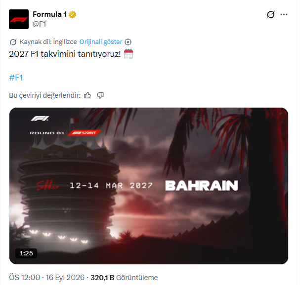 Formula 1de Türkiye Grand Prixsinin tarihi (Formula 1 2027 ne zaman?)