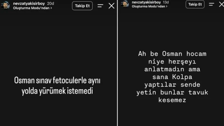 Kurtlar Vadisinin Nevzatının Osman Sınav paylaşımı gündem oldu